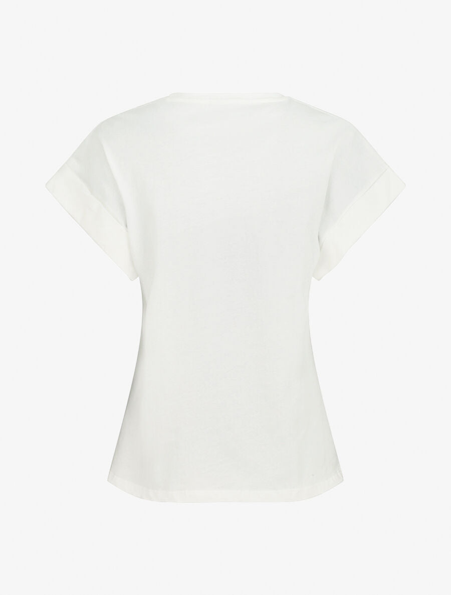 T-shirt à manches courtes imprimé papillons en coeur - Blanc - 2