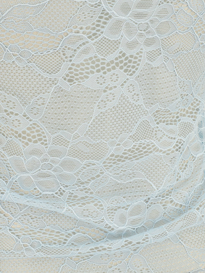 Débardeur ajustée dos en dentelle - Bleu ciel - 3