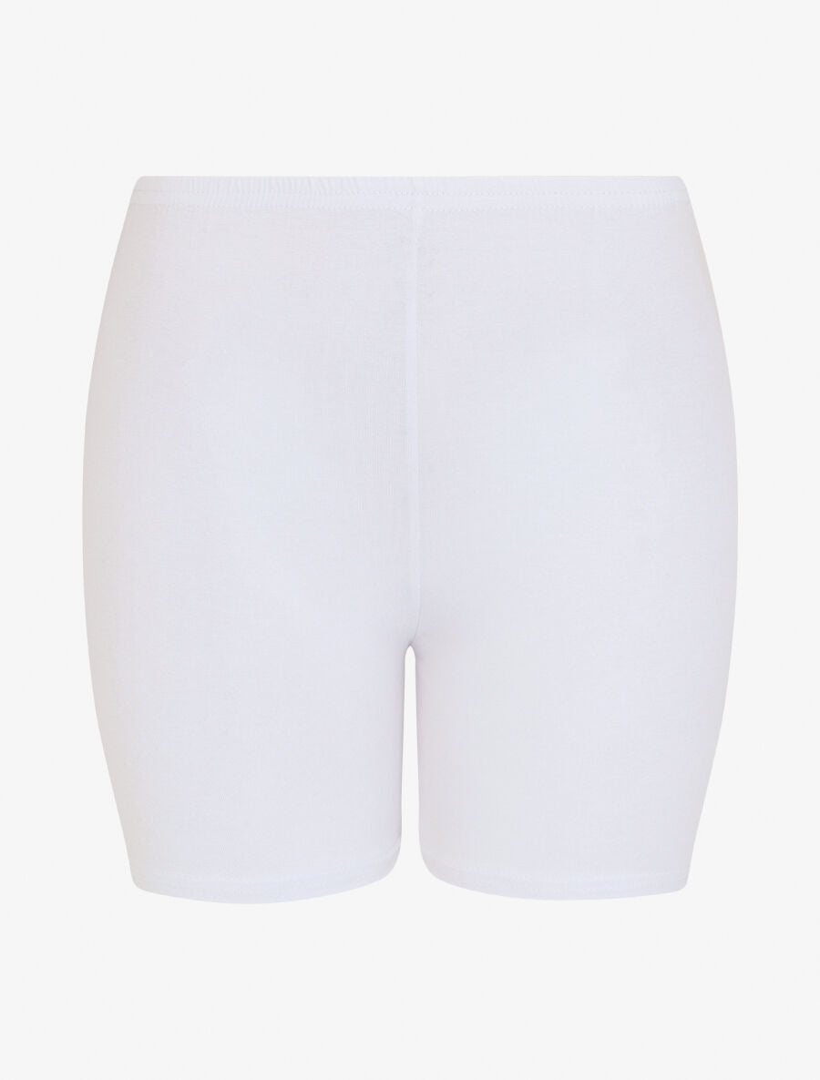 Short sous robe uni - Blanc - 4
