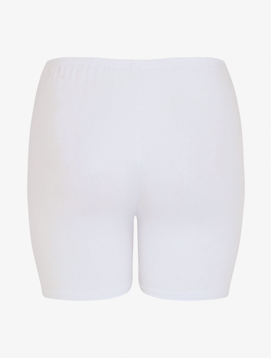 Short sous robe uni - Blanc - 2