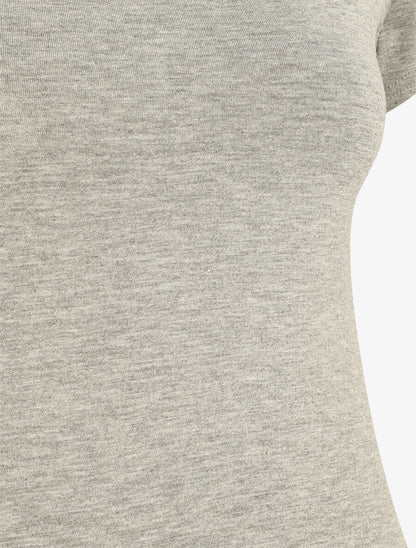 T-shirt ajusté manches courtes uni - Gris chiné - 3