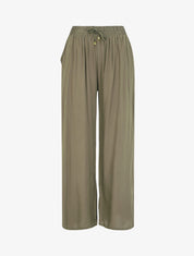 Pantalon fluide coupe droite taille haute - Kaki - 5