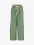 Pantalon côtelé taille haute coupe ample - Vert - 5