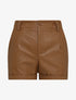 Short en simili à revers - Marron - 1
