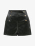 Short en simili effet python à boutons décoratifs - Noir - 4