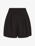 Short taille haute évasé uni - Noir - 1