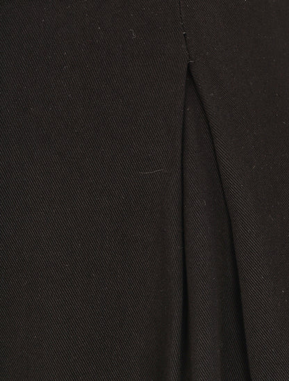 Short taille haute évasé uni - Noir - 3