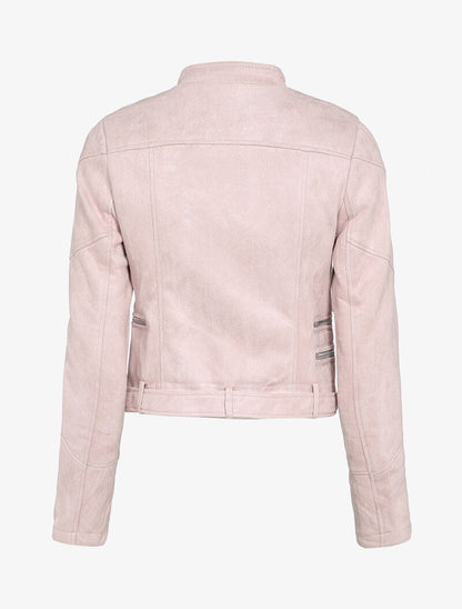 Perfecto court en suédine - Rose - 3