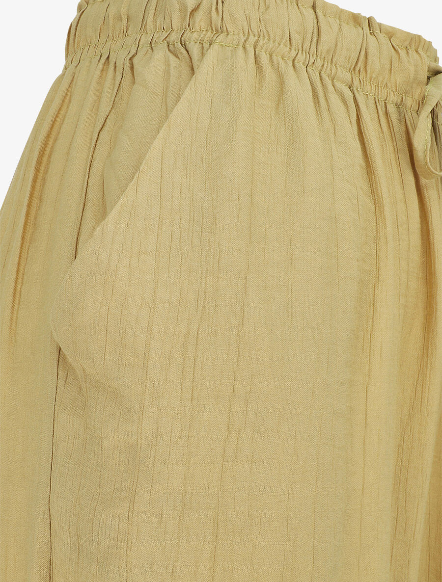 Pantalon droit et fluide uni - Vert anis - 3