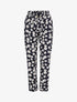 Pantalon droit à motif fleuri - Marine - 5