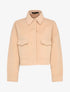 Veste courte et oversize en feutrine - Beige - 4