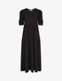 Robe longue à manches paysannes élastiquées - Noir - 1