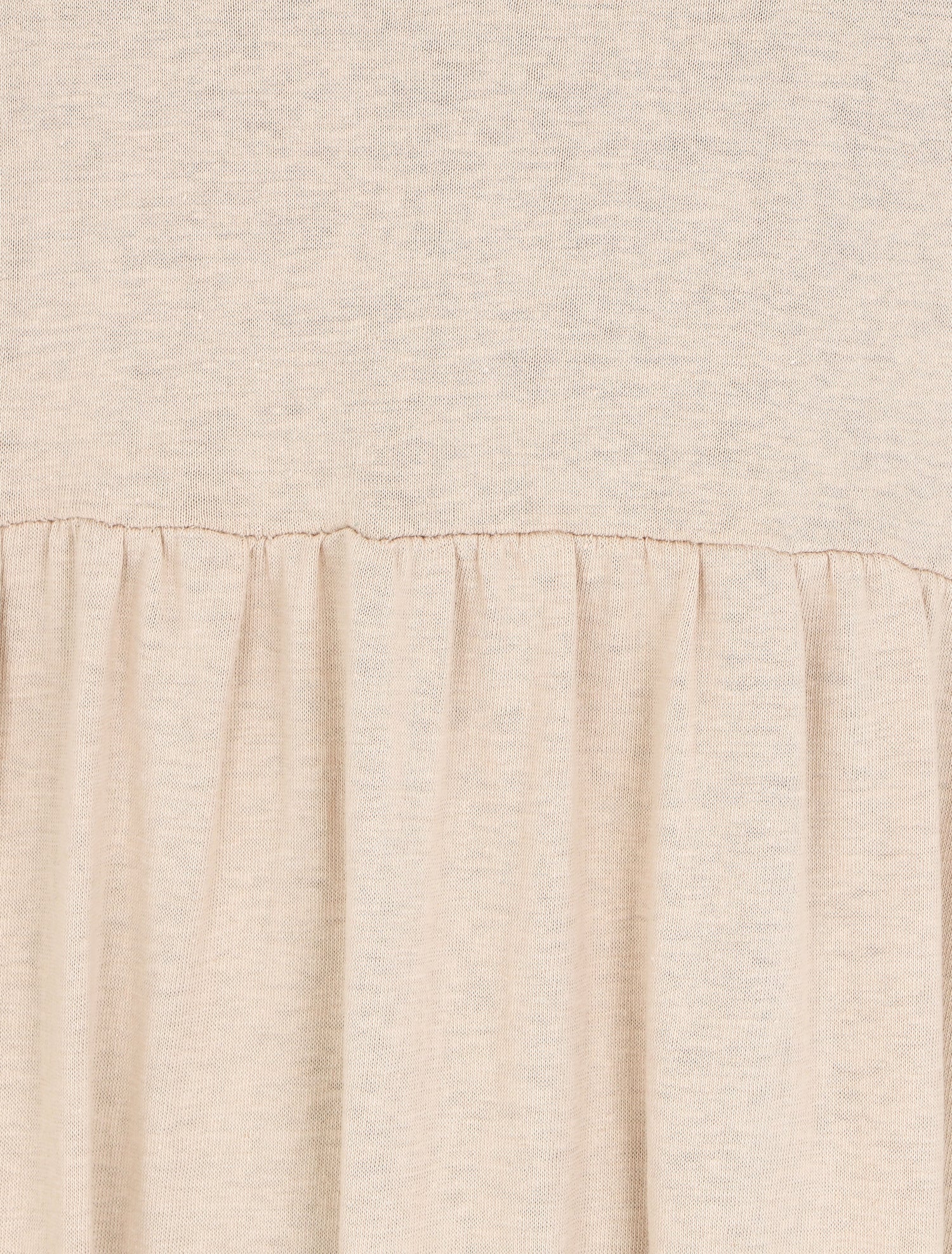 Robe longue à manches paysannes élastiquées - Beige - 3