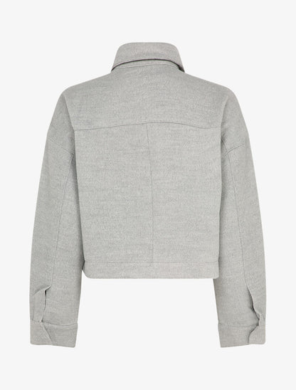 Veste courte et oversize en feutrine - Gris - 2