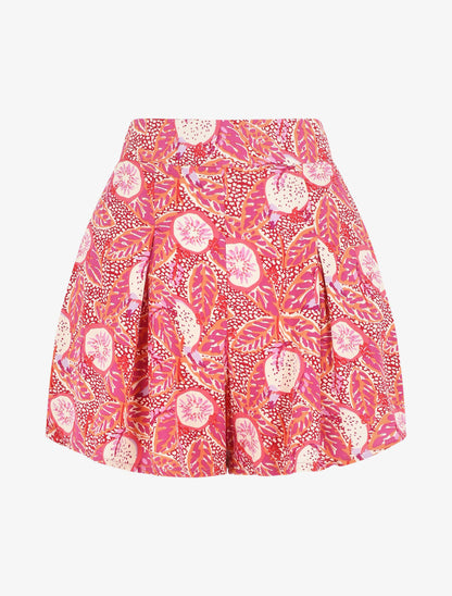 Short fluide à imprimé fantaisie - Rose - 1
