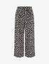 Pantalon fluide imprimé pétales de fleurs - Noir - 5
