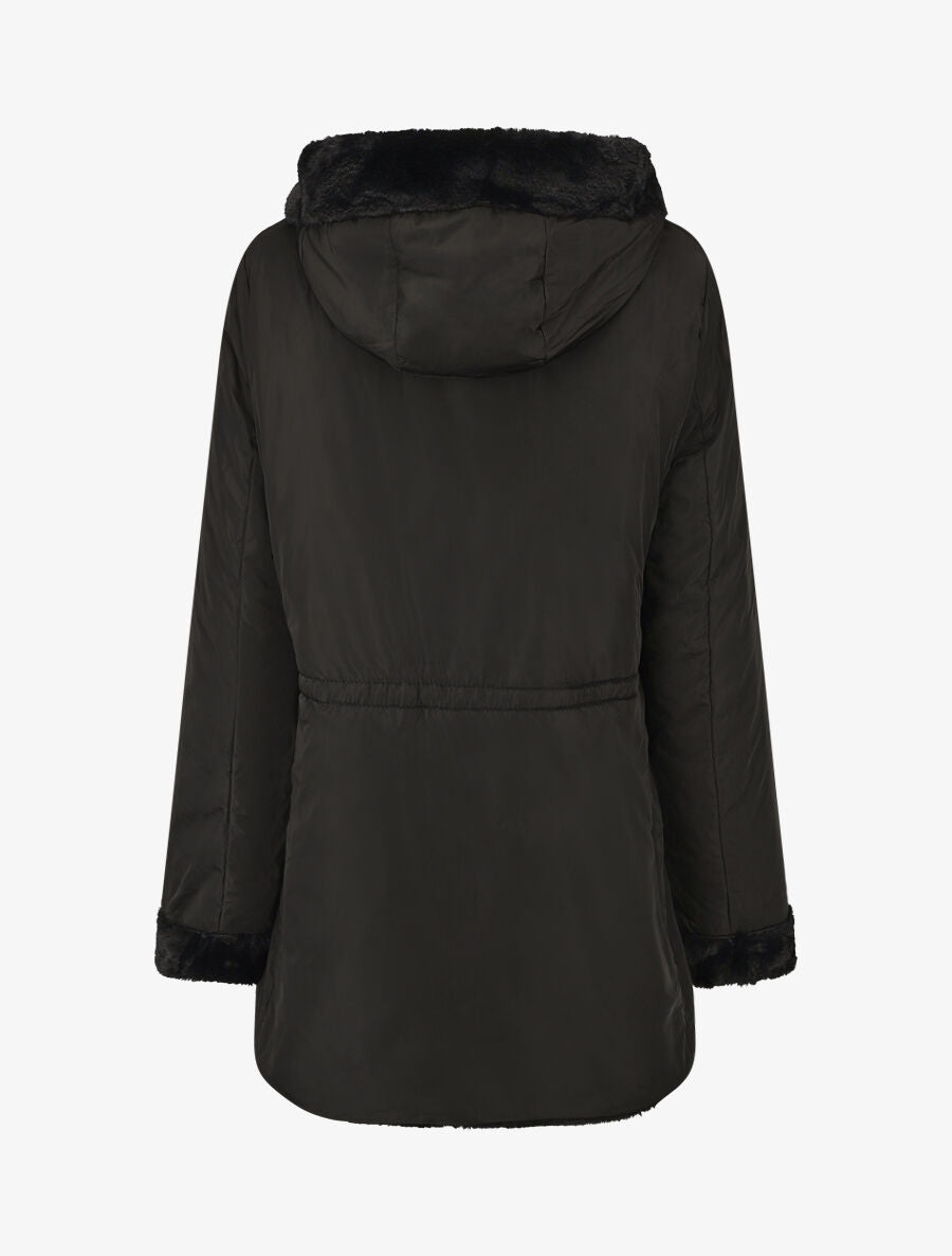 Parka réversible droite grande taille - Noir - 2