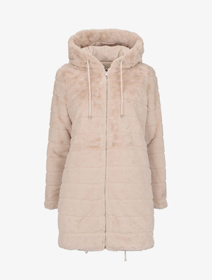 Manteau réversible à capuche - Beige - 3