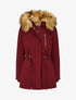 Parka fourrée à capuche - Bordeaux - 1