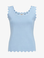 Top en maille sans manches - Bleu ciel - 1