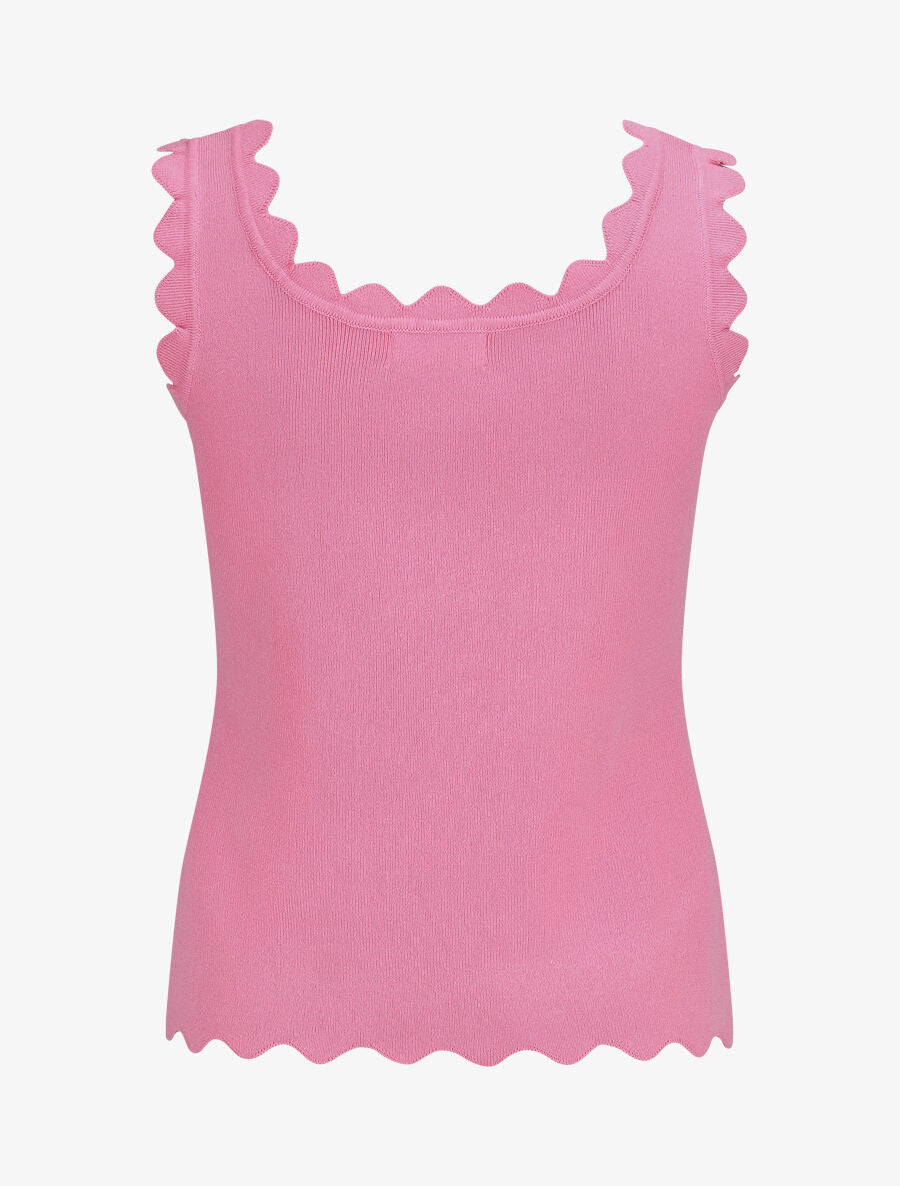 Top en maille sans manches - Rose - 2