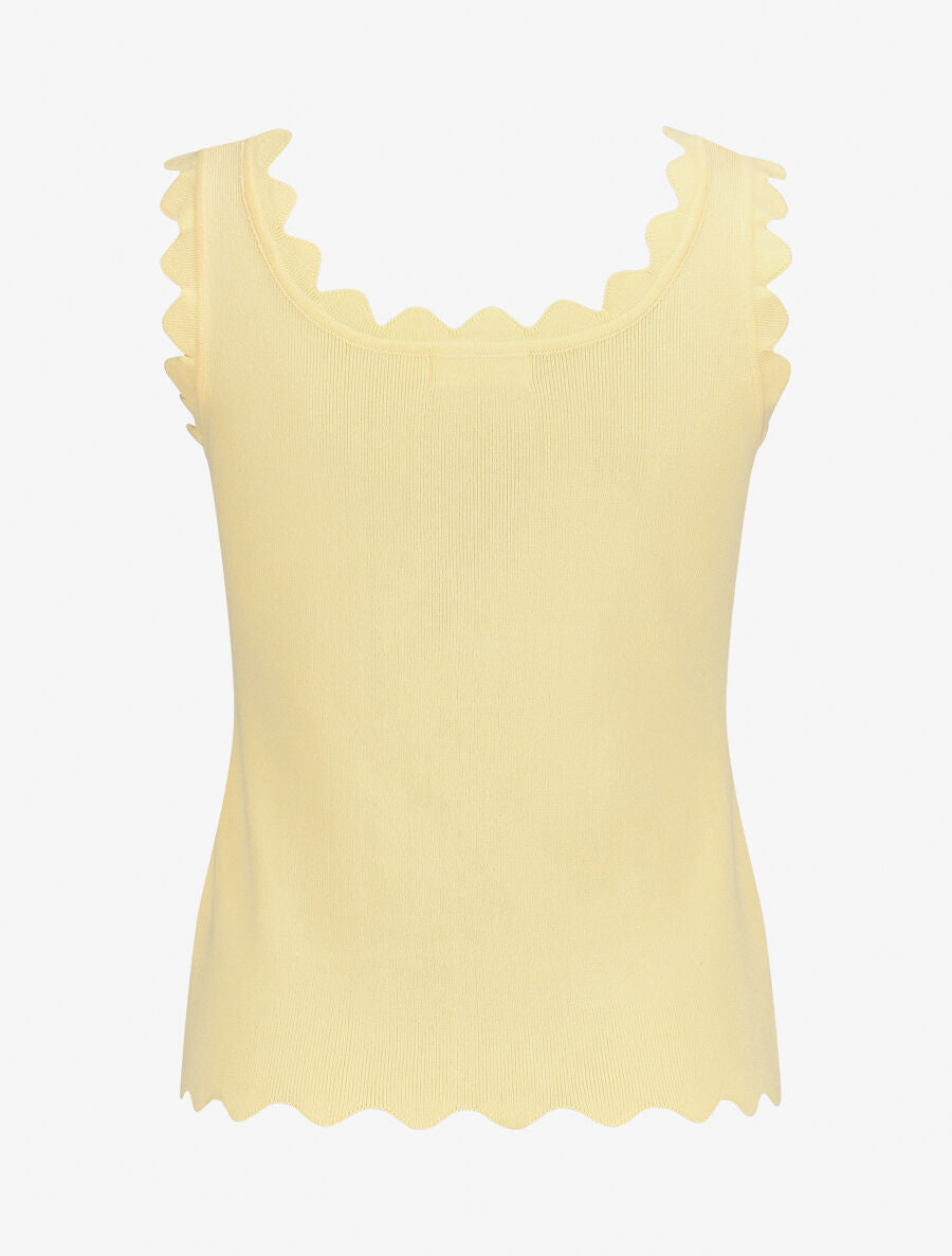 Top en maille sans manches - Jaune - 2