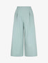 Pantalon uni effet lin - Vert d&
