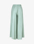 Pantalon ample taille haute élastiquée - Vert - 4