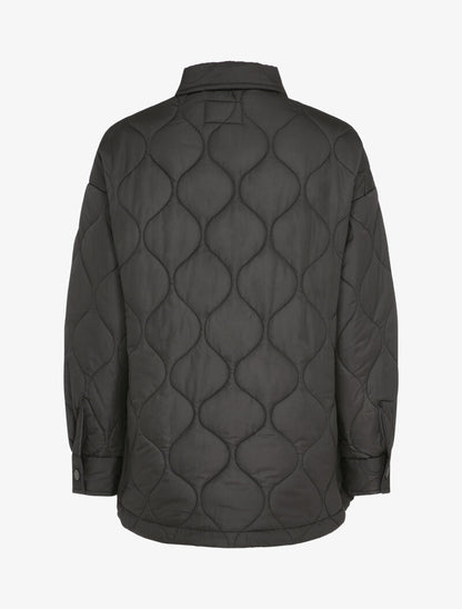 Veste matelassée à poches à rabat - Noir - 2
