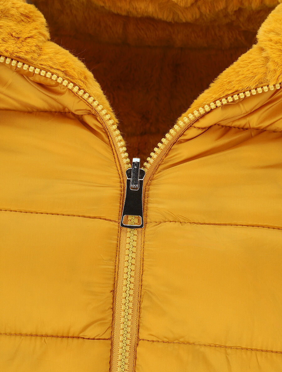 Doudoune reversible à cordons de serrage - Jaune - 3