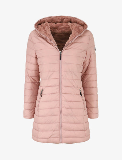 Doudoune réversible à capuche - Vieux rose - 1