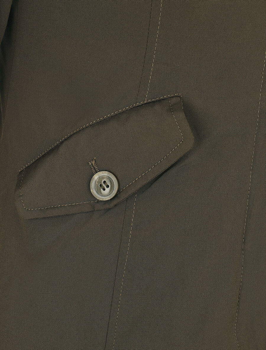 Parka uni à fourrure synthétique amovible - Vert militaire/noir - 3