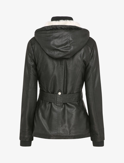 Parka fourrée en simili - Noir - 2