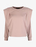Sweat ample à épaulettes - Taupe - 4