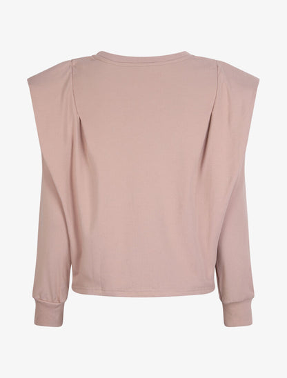 Sweat ample à épaulettes - Taupe - 2