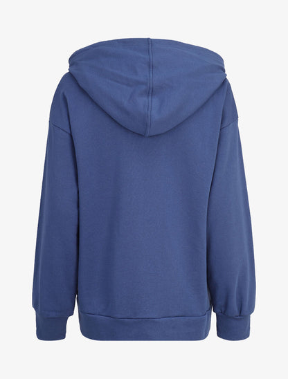 Hoddie oversize à capuche et logo brodé - Bleu - 2