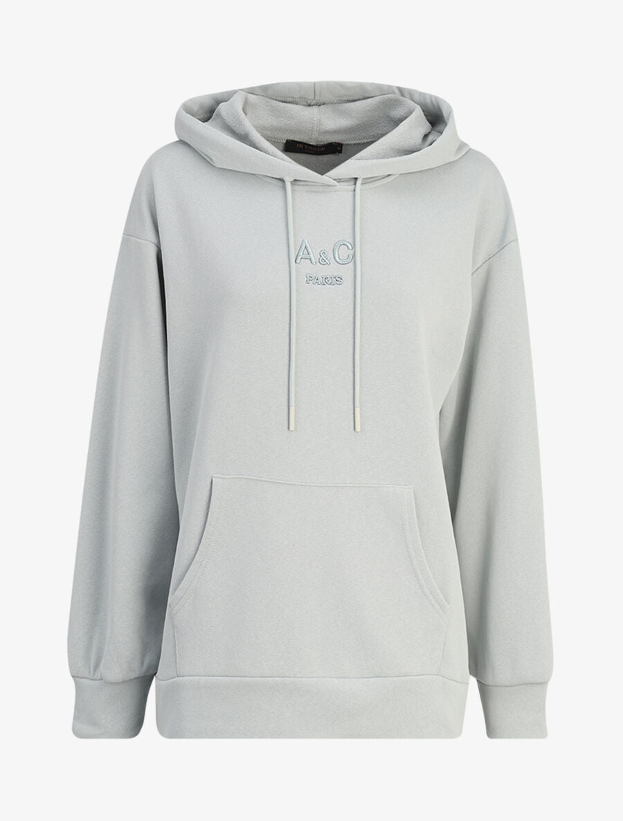 Hoddie oversize à capuche et logo brodé - Vert d&