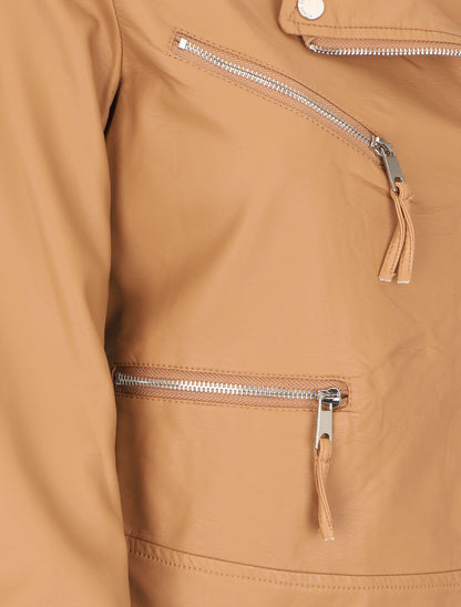 Perfecto court en simili - Camel - 3