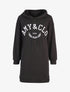 Robe sweat-shirt à logo brodé - Noir - 3