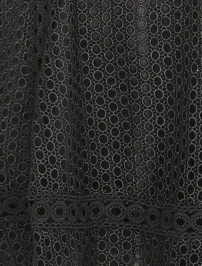 Robe patineuse en crochet - Noir - 3