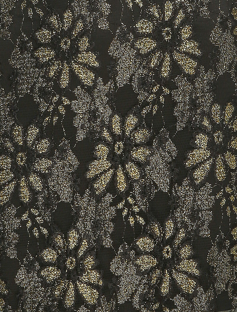 Robe moulante en dentelle irisée - Noir - 3