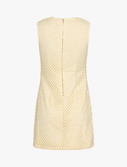 Robe droite effet résille - Beige - 2