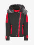 Doudoune à double zips et à empiècements - Noir/rouge - 7