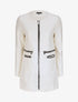 Manteau droit à poches décoratives - Écru - 1