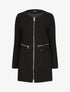 Manteau droit à poches décoratives - Noir - 4