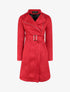Veste fourrée en suédine style perfecto - Rouge - 4