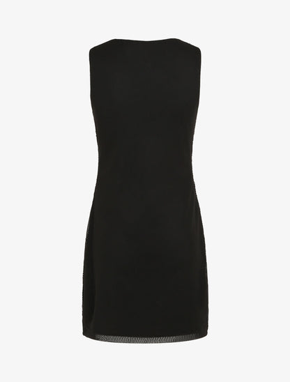 Robe à sequins style plumes - Noir - 2
