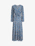 Robe longue empire imprimé pâquerettes - Bleu - 1