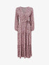Robe longue empire imprimé pâquerettes - Rose - 5