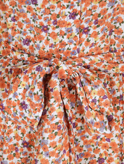 Robe chemise longue imprimé fleurs d&
